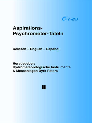 cover image of Tafeln zum Sättigungsdampfdruck über Eis und Wasser